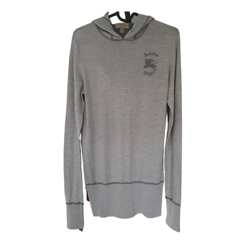 Pre-owned Burberry Cashmere Sweatshirt In Grey