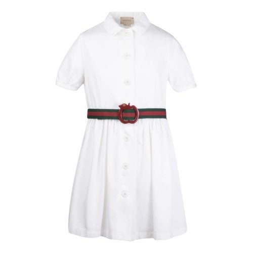 Pre-owned Gucci Kids' Dress In White
