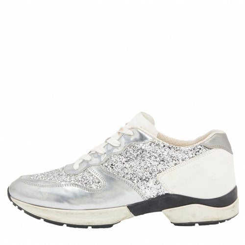 Pre-owned Tod's Glitter Trainers In Metallic