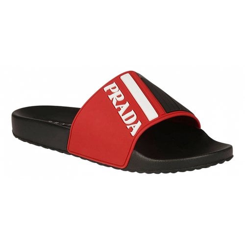 Pre-owned Prada Sandals In Red