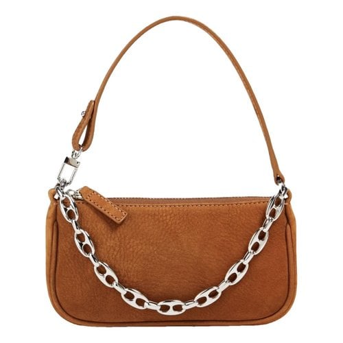 Pre-owned By Far Mini Leather Handbag In Brown