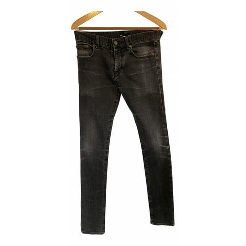 Pre-owned Saint Laurent Straight Jeans In Black