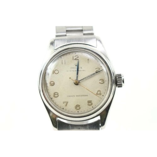 Pre-owned Rolex Silver Watch In Brown
