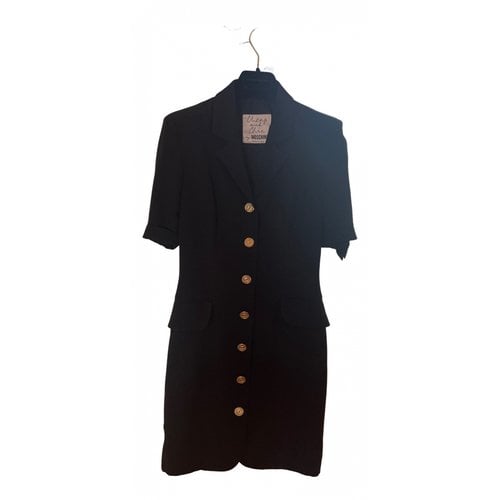 Pre-owned Moschino Cheap And Chic Silk Mid-length Dress In Black