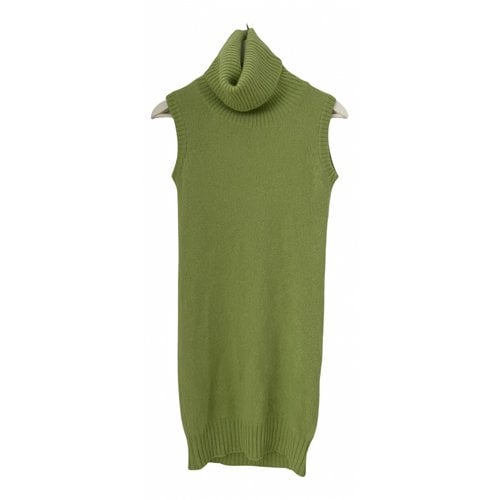Pre-owned D&g Cashmere Mini Dress In Green