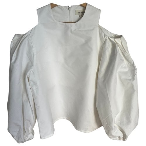 Pre-owned Isa Arfen Blouse In White