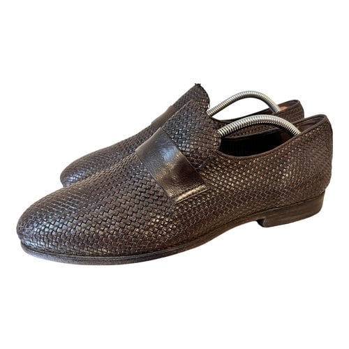 Pre-owned Officine Creative Leather Flats In Brown
