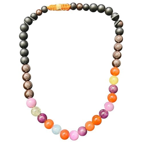 Pre-owned Shamballa Jewels Pink Gold Necklace In Multicolour