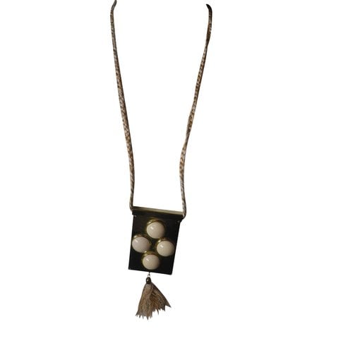 Pre-owned Antik Batik Long Necklace In Gold
