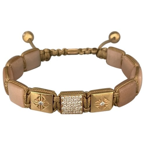 Pre-owned Shamballa Jewels Pink Gold Bracelet In Beige