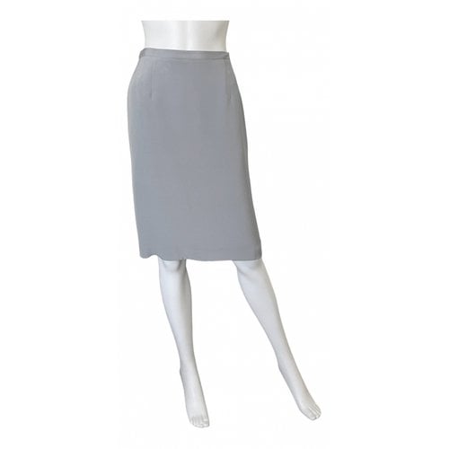 Pre-owned Giorgio Armani Silk Mid-length Skirt In Blue