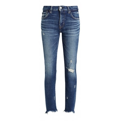 Pre-owned Moussy Straight Jeans In Blue