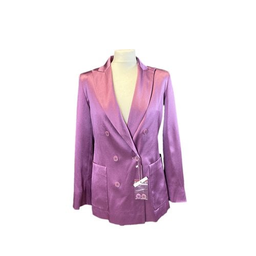 Pre-owned Max Mara Atelier Silk Blazer In Purple