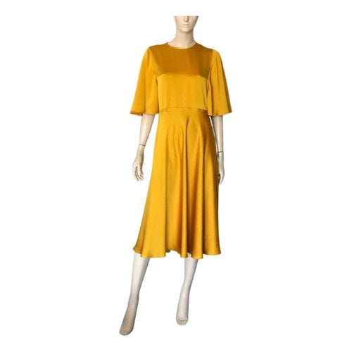 Pre-owned Carolina Herrera Mid-length Dress In Yellow