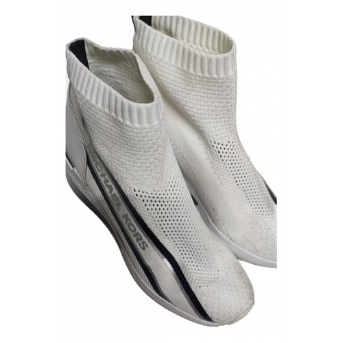 Pre-owned Michael Kors Cloth Boots In White