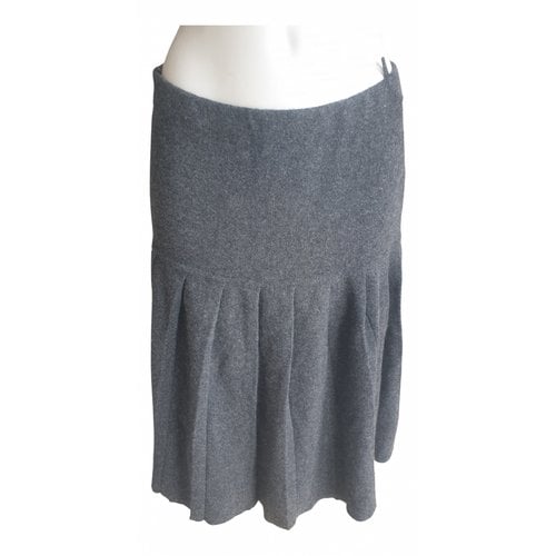 Pre-owned Laura Biagiotti Wool Maxi Skirt In Grey