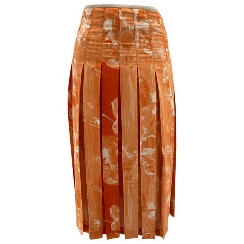 Pre-owned Victoria Beckham Maxi Skirt In Orange