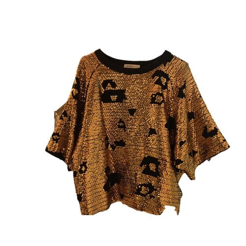 Pre-owned See By Chloé Glitter Blouse In Gold
