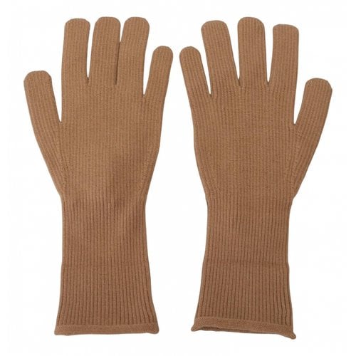 Pre-owned Dolce & Gabbana Cashmere Gloves In Beige