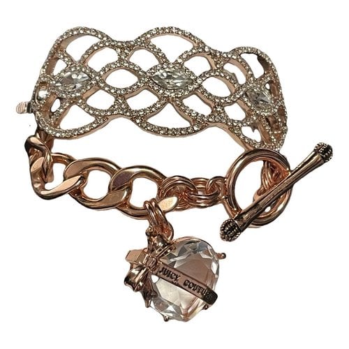 Pre-owned Juicy Couture Crystal Bracelet In Pink