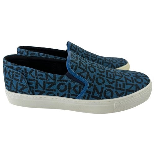 Pre-owned Kenzo K-skate Cloth Low Trainers In Black