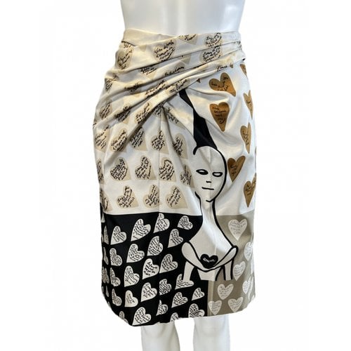 Pre-owned Max Mara Atelier Silk Mini Skirt In Multicolour