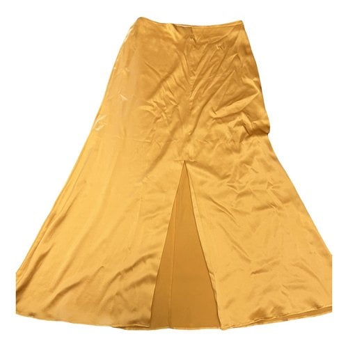 Pre-owned Dmn Silk Skirt In Yellow
