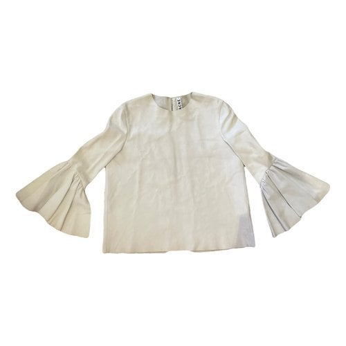 Pre-owned Acne Studios Leather Top In Beige