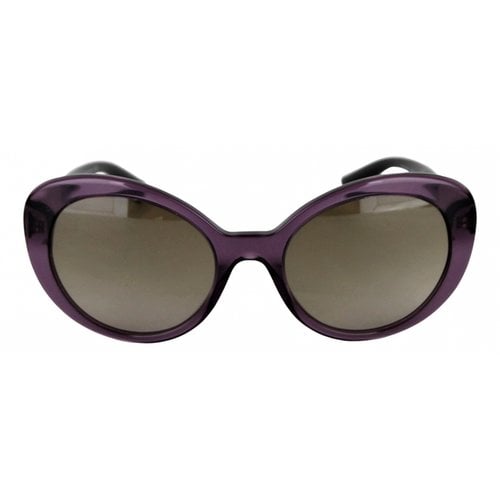 Pre-owned Versace Oversized Sunglasses In Purple