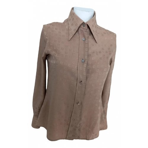 Pre-owned Gherardini Silk Shirt In Brown