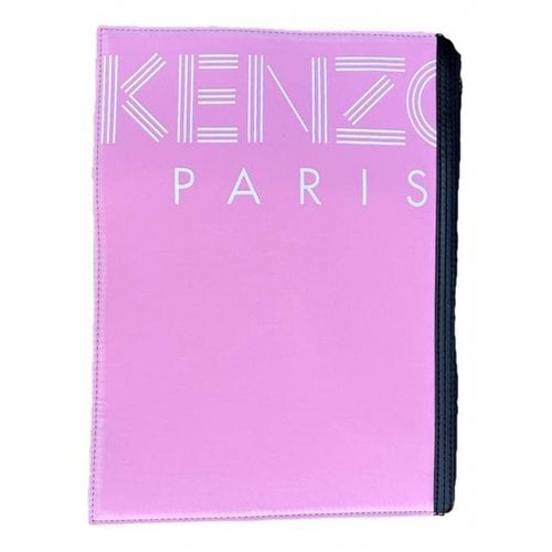 Pre-owned Kenzo Vinyl Clutch Bag In Pink