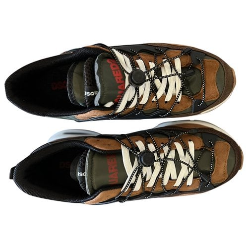 Pre-owned Dsquared2 High Trainers In Brown