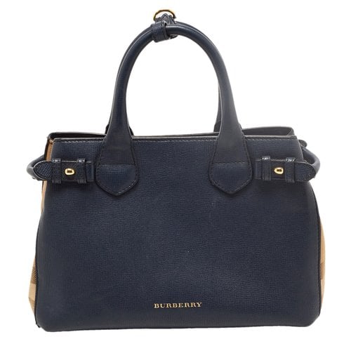 Pre-owned Burberry Leather Tote In Blue