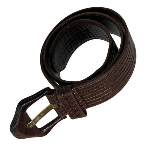 Pre-owned Loewe Leather Belt In Brown
