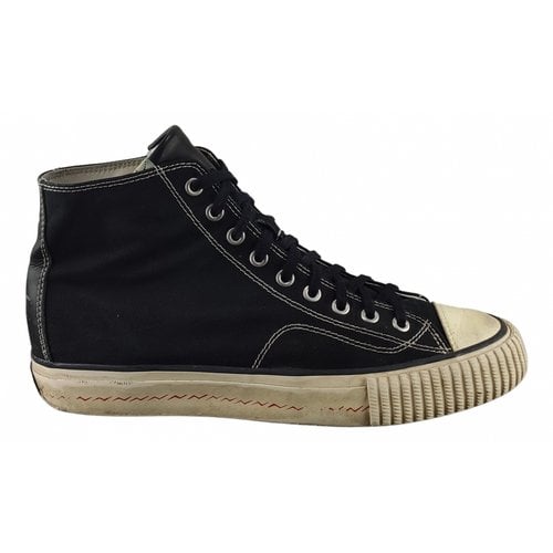 Pre-owned Visvim Cloth High Trainers In Black