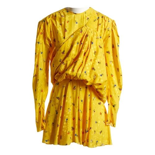 Pre-owned Balenciaga Mini Dress In Yellow