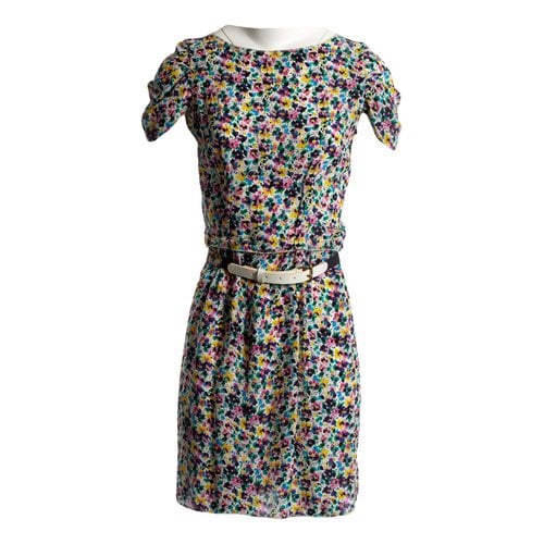 Pre-owned Nina Ricci Silk Mini Dress In Multicolour