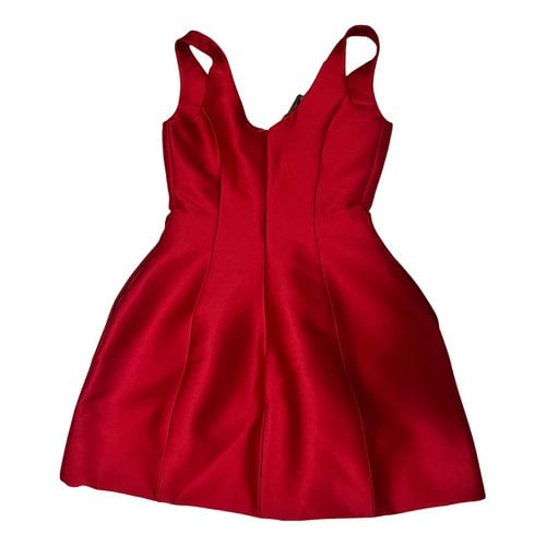 Pre-owned Simona Corsellini Silk Mini Dress In Red