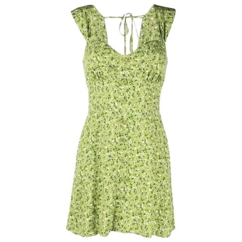 Pre-owned Reformation Mini Dress In Green