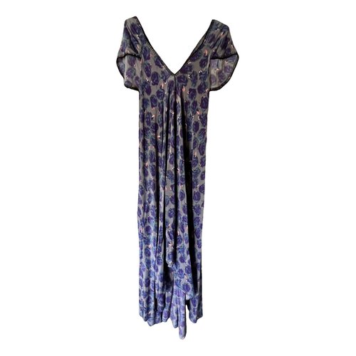 Pre-owned Zadig & Voltaire Silk Maxi Dress In Grey
