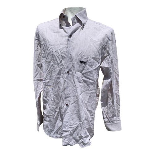 Pre-owned Roberto Cavalli Linen Shirt In Grey