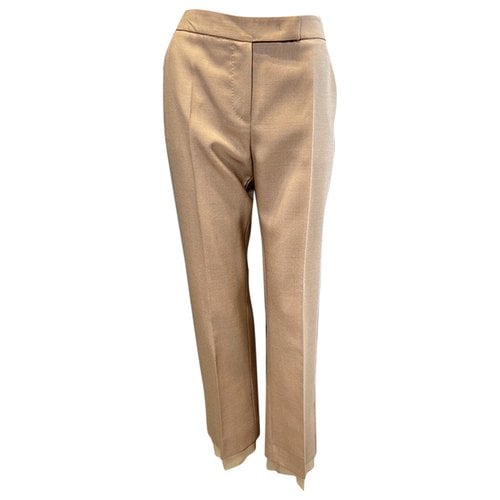 Pre-owned Max Mara Atelier Silk Trousers In Pink