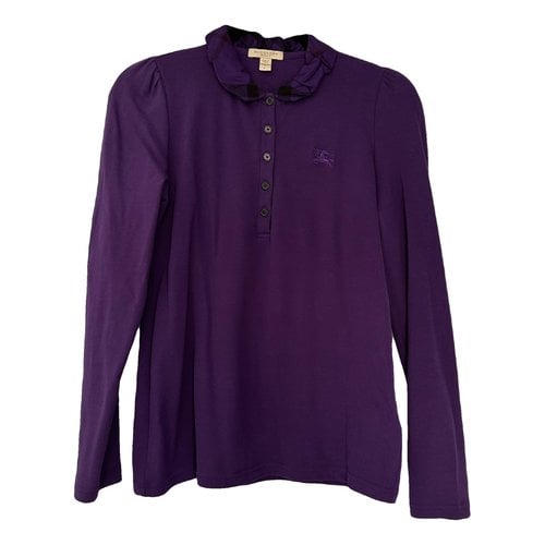 Pre-owned Burberry Blouse In Purple