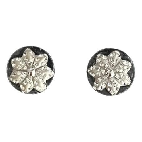 Pre-owned Swarovski Crystal Earrings In White