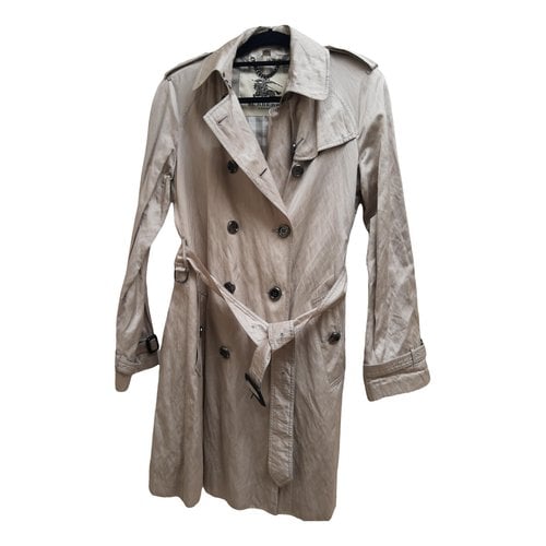 Pre-owned Burberry Trench Coat In Metallic
