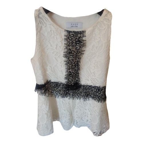 Pre-owned Kaos Lace Camisole In White