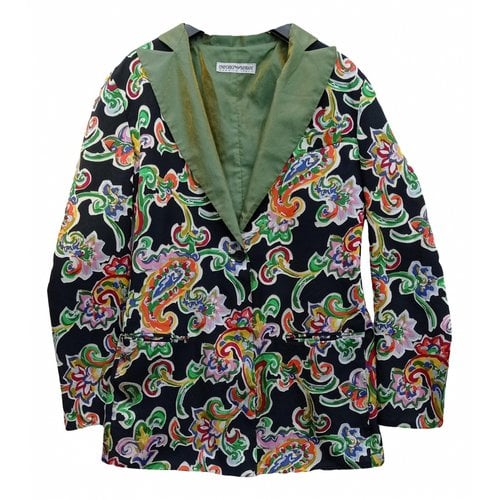 Pre-owned Emporio Armani Silk Blazer In Multicolour