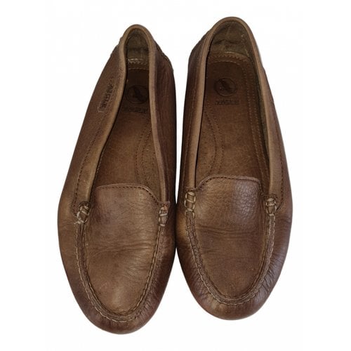 Pre-owned Aigle Leather Flats In Brown