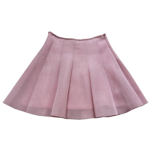 Pre-owned Moncler Mini Skirt In Pink