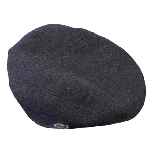 Pre-owned Lacoste Live Wool Hat In Navy